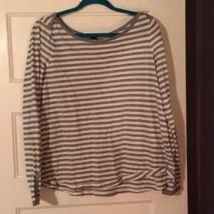 We the free grey and white with button sleeves